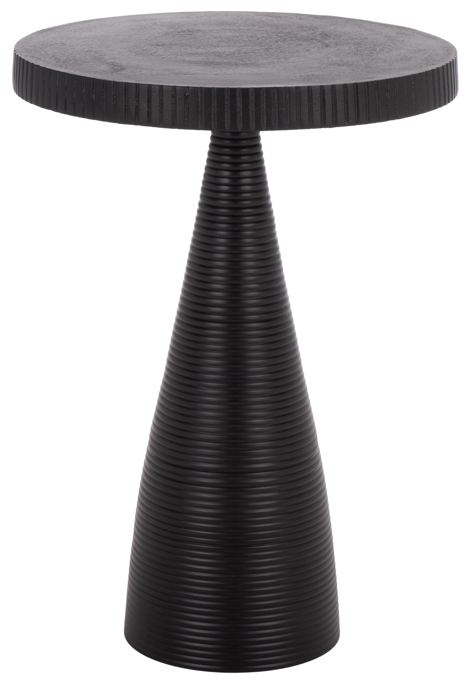 Safavieh Champeaux Round Metal Glam End Table, Black