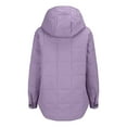 thumbnail image 6 of Women's Gradient Color Puffer Coat, Oversized Hooded Zip Up Jacket, Lightweight Quilted Winter Coat, Long Sleeve Round Hem Jacket, Warm Padded Outerwear, Casual Winter Jacket Purple XL, 6 of 9