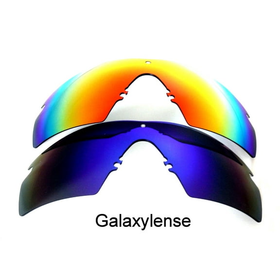 Galaxy Replacement Lenses for Oakley Si Ballistic M Frame 2 Z87 Red & Blue Color 100% UVAB