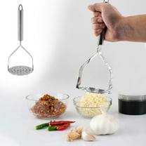 Ke1Clo Potato Masher Under $5! Stainless Steel Cooking Utensil For Mashing Vegetables Fruits Easy Clean Dishwasher Safe
