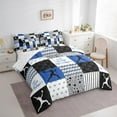 thumbnail image 3 of Castle Fairy Girls Sport Volleyball 7pcs Bedding Comforter Set,Ball Gamer Queen Bedding Sets Super Cozy,Geometric Plaid Stripes Queen Sheet Sets,Breathable Home Decor, 3 of 8