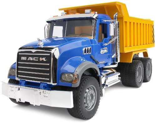 Bruder Toys Kids Mack Granite 1:16 Dump Truck with Blade Lights & Sounds 02825 