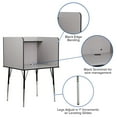 thumbnail image 4 of Flash Furniture Justin Height-Adjustable Student Study Carrel for Testing Centers and Classrooms, Gray, 4 of 10