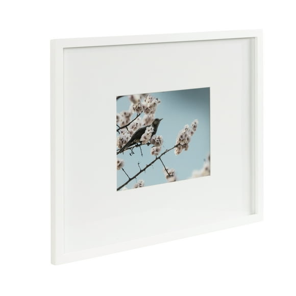 DesignOvation Gallery 16" X 20" Matted to 8" X 10" White Picture Frame