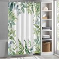 thumbnail image 5 of Farm Green Eucalyptus Leaf Watercolor Shower Curtain for Bathroom, Summer Foliage on White Waterproof Shower Curtains Washable Quick Dry with Hooks Bathtub Curtains 60x72IN, 5 of 9