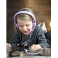 thumbnail image 3 of Audífonos Buddyphones  gamer Galaxy para niños con control de audio seguro y micrófono de brazo color Morado, 3 of 3