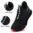thumbnail image 4 of ZUTY Men's Fashion Sneakers Breathable Mesh Running Shoes Blade Non Slip Soft Sole Casual Athletic Walking Shoes Black 8.5, 4 of 6