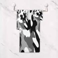thumbnail image 5 of Towel Set of 3, Charcoal Black White Grey Camo 1 Bath Towel, 1 Towel, 1 Small Square Towel, Strong Soft and Compact Absorbent Yoga Gym Hotel Excellent Choice. Washcloth Gift, 5 of 7