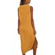 thumbnail image 5 of TaTaai Women Casual Solid Color Sleeveless Lapel Collar Button Front Cotton Linen Dress Lightweight Comfortable Long Dress for Summer Daily Outfits Gift, 5 of 7