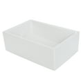 thumbnail image 6 of Fine Fixtures Fireclay, Single Bowl Farmhouse Apron Kitchen Sink, White, 30", 6 of 6