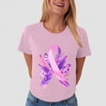thumbnail image 3 of Towmus Women Breast Cancer T Shirts Short Sleeve Crew Neck Tshirts Ribbon Graphic Tees Cancers Awareness Shirts Gifts for Blouse Survivor, 3 of 6