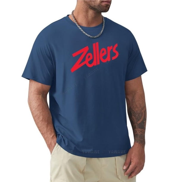 Zellers-Camiseta de algodón para hombre camisa de manga corta con cuello redondo en blanco color negro para entrenamiento