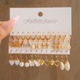 thumbnail image 4 of Dincior Elegante Cristal Oro Mujer Amor Perla Cerradura SnakeButterfly Seta Pendientes Conjunto Para Joyería 12 Pares/Set, 4 of 4