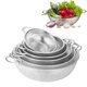 thumbnail image 1 of Xihbxyly Artículos en oferta Cesta de drenaje de acero inoxidable Cesta para lavar verduras Cesta de orificio denso Tamiz para lavar arroz 6 piezas, 1 of 7
