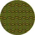 thumbnail image 1 of Ahgly Company Machine Washable Indoor Round Transitional Dark Yellow Green Area Rugs, 3' Round, 1 of 7