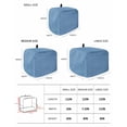 thumbnail image 2 of Blue Burlap Texture Toaster Cover 2 Slice, Small Kitchen Appliance Covers, Farmhouse Vintage Blue Toaster Oven Cover with Loop, Bread Machine Cover Polyester Dust Cover Protection, 2 of 4