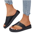 thumbnail image 4 of ShiShine Womens Thong Toe Loop Slide Sandals Slip On Casual Comfortable Flat Sandals Lightweight Summer Beach Shoes, 4 of 9