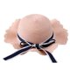 thumbnail image 1 of Sombrero de paja con lazo para mujer, circunferencia de 56-58 cm, borde ondulado, cinta, ala grande, sombrero para el sol, sombrero de verano, protector solar, sombrilla de playa, 1 of 5