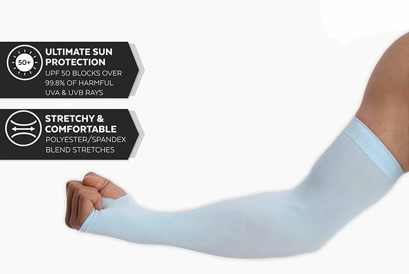 UV Sun Protection Arm Sleeves UPF 50 Compression Cooling Arm Cover for Men ... 