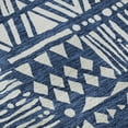 thumbnail image 2 of HomeRoots 672127 9 x 12 ft. Navy Blue & Ivory Southwestern Transitional Washable Machine Made Rectangle Area Rug with UV Protection, 2 of 7