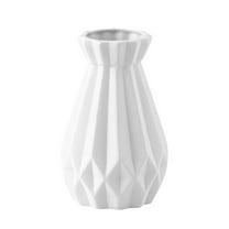 Summercome Unbreakable Vase for Flowers, Plastic Vase Minimalist Style Suitable for Modern Home Decoration Living Room Dining Table Centerpiece Perfect Wedding Birthday Gift Giving, White