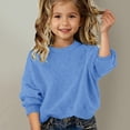 thumbnail image 4 of AUDeals Girls Sweater, Toddler Girls Fuzzy Fluffy Crewneck Knit Pullover, Plush Soft Cozy Loose Casual Knitted Sweater for Kids Girls (Blue, 9-10 Years), 4 of 4