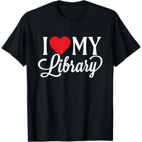 Premium Comfort - I Love My Library - Librarian Book Lover Reading Bookworm T-Shirt