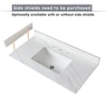 thumbnail image 4 of Towel Bar, 22 Inch Sidesplash , Bathroom Vanity Top with Backsplash ,4" Height Backsplash, for Vanity Top, Bianco Carrara Venato, White Bathroom Shelf,Sintered Stone Towel Ring, 4 of 6