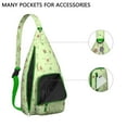 thumbnail image 2 of Fruit Pattern Sling Backpack&nbsp;- Vibrant Avocado & Leaf Design, Durable Shoulder Pack for Students, 2 of 4