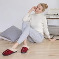 thumbnail image 4 of Women's Comfy Fleece Lined Slippers With Memory Foam, 4 of 4