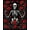 Black Red Ivory, Pattern 1, variant on ODIKA Skull Purple Gothic Mirrored Skeleton Damask Border Door Vines for Dining Room, Large Office, Lounge, Non-Slip Chair-Friendly