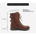 thumbnail image 5 of VEPOSE Women's Mid Calf Boots Military Combat Bootie With Pocket Cognac Size 10, 5 of 6