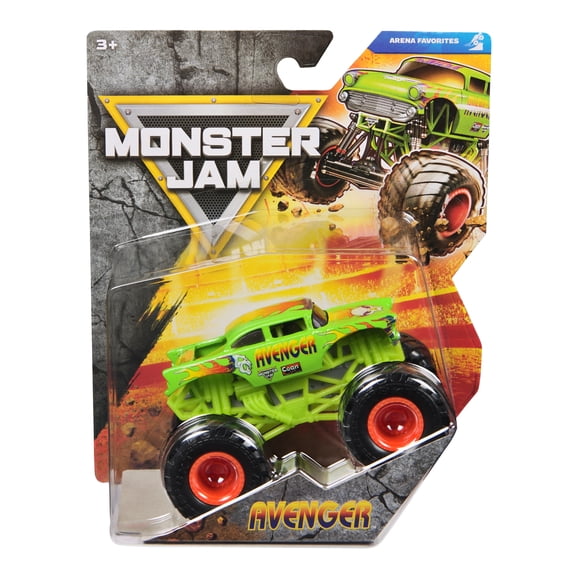 Monster Jam, Official Avenger Monster Truck, Die-Cast Vehicle, 1:64 Scale, Kids Toys for Boys Ages 3 and up