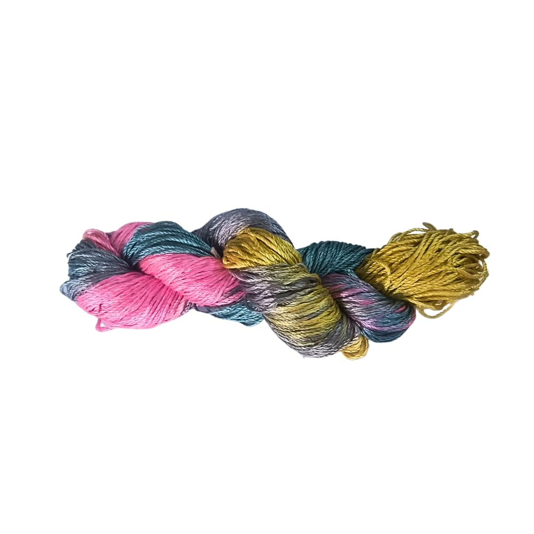 Knitsilk 3 Ply 100% Mulberry Silk Lace Weight Yarn Perfect for Knitting & Crocheting and Weaving Fine Quality Silk Yarn for Luxurious Creating Projects(50 Grams – 260 Yards, Tiger Lily)(Pack of 3)