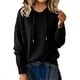 thumbnail image 1 of Suéteres de mezcla de Cachemira for mujer, sudaderas con capucha de lana suave con cuello redondo, jersey de punto acogedor con cordón for Otoño e Invierno 2026, 1 of 4