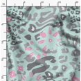 thumbnail image 2 of Soimoi Green Poly Georgette Fabric Leopard Animal Skin Print Fabric by Yard 52 Inch Wide, 2 of 6