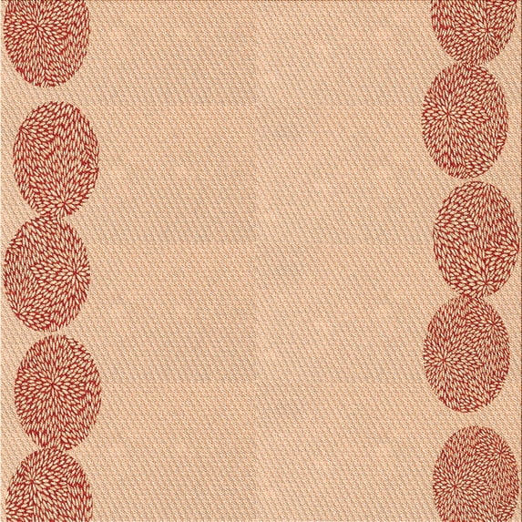 Ahgly Company Machine Washable Indoor Square Transitional Pastel Orange Area Rugs, 8' Square