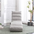 thumbnail image 2 of SYNGAR Chaise Lounge Chair Indoor, Modern Linen Chaise Lounges with Massage and Ergonomically 140° Backrest, Side Pocket, Leisure Sofa Upholstered Couch for Living Room Bedroom, Blue, 2 of 9