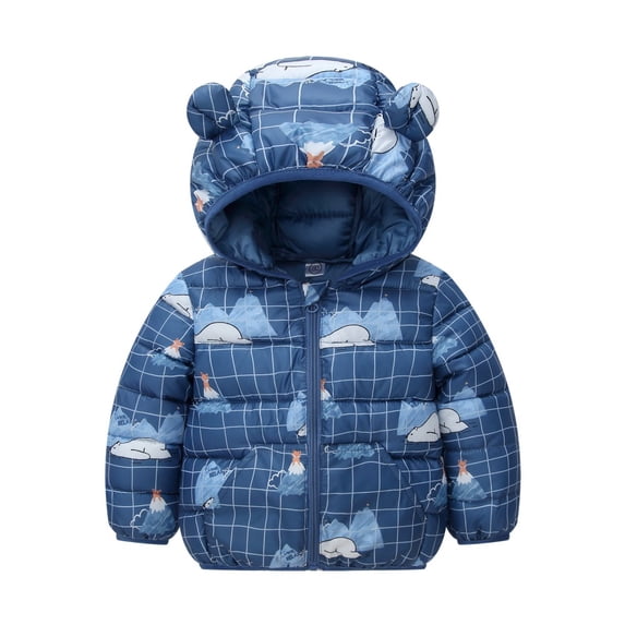 URMAGIC 0-6T Baby Girl Boy Ultralight Winter Hooded Jacket Coat,Kids Toddler Cartoon Puffer Down Outwear