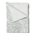 thumbnail image 2 of Palm Tree Soft Flannel Fleece Throw Blanket, Abstract Leafage of Exotic Beach Trees with Pastel Display, Cozy Plush for Indoor and Outdoor Use, 50" x 60", Pale Sage Green White, by Ambesonne, 2 of 5