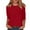 232 Rouge, variante sur DENGDENG Hauts et Chemisiers pour Femmes à Manches 3/4, Col Rond au Coude, T-Shirts Basiques Boho d'Été Décontractés, Tuniques de Printemps, Chemisiers Trois Quarts, Grande Taille, Chandail à Enfiler avec Poche, Gris 3TG