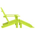 thumbnail image 2 of vidaXL Garden Adirondack Chair with Ottoman Solid Fir Wood Green, 2 of 3