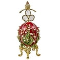 thumbnail image 3 of Jewelry Gift Box for Necklace Swarovski Crystals Faberge Egg May Lily Pink Imperial Egg Jewelry Box with Photo of the Family of Nicholas II (Medium) 2.87 x 2.87 x 5.9-inch Desk Trinkets Unique Boxes, 3 of 10