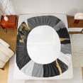 thumbnail image 5 of jejeloiu Abstract Geometric Twin Sheet Sets,Black White Bedding For Men Women 3-Piece, 5 of 7