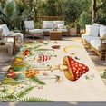 thumbnail image 3 of Fsddascl Red Mushroom Outdoor Rug for Patio/Deck/Porch, Non-Slip Large Area Rug 4 x 6 Ft, Spring Floral Botanical Moon Star Indoor Outdoor Rugs Washable Area Rugs, Reversible Camping Rug Carpet, 3 of 5