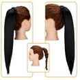 thumbnail image 5 of Youloveit Ponytail Hairpiece Extensions, 20/28 Inch Long Straight Wrap Around Clip on Ponytail Hair Extension Synthetic Ponytail Hairpiece Magic Paste Ponytail Extension for Women(Ash Blonde), 5 of 7