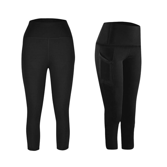 Edvintorg Girls Yoga Pants Fashion High Waisted Stretchy Athletic Capri Pant with Pockets Girls Clothing Size 4-13