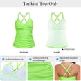thumbnail image 4 of RELLECIGA Women's V Neckline Tankini Top Bathing Suits Ruched Swimwear, 4 of 10