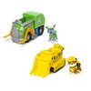 Paw Patrol Cruiser Vehicle with Collectible Figure, Rocky’s Recycle Truck, Rubble’s Bulldozer