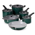 thumbnail image 1 of Tramontina 11 Piece Ceramic Nonstick Nesting Cookware Set - Stackable, Space Saving Set - Mediterranean, 1 of 1
